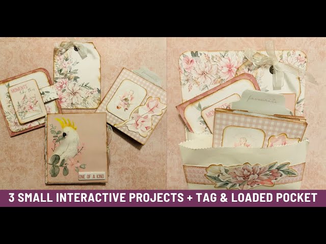 3 Little Interactive Projects to Stuff In Pockets, Junk Journals & Mini Albums + Tag & Loaded Pocket