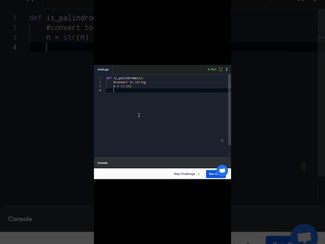 Check Palindrome in Python 🔥| Interview question 2025 #short