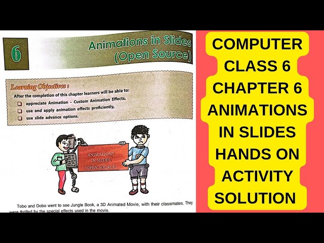 DAV CLASS 6 COMPUTER CHAPTER 6 | ANIMATIONS IN SLIDES HANDS ON ACTIVITY | OPEN OFFICE IMPRESS