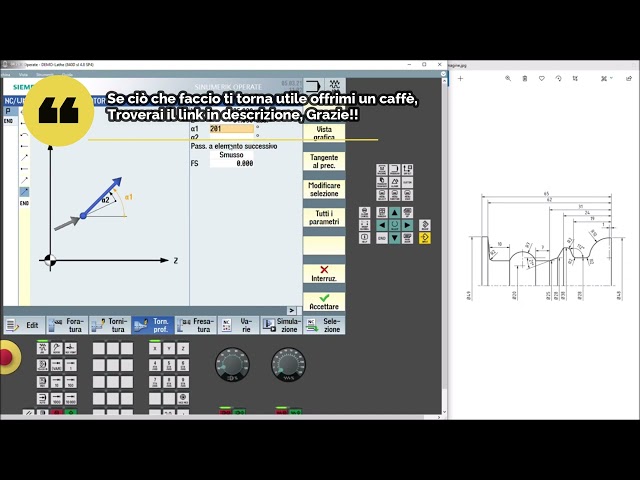 6 Tutorial ShopTurn Sinutrain Siemens  Tornire con il troncatore, pochi minuti per un programma!!