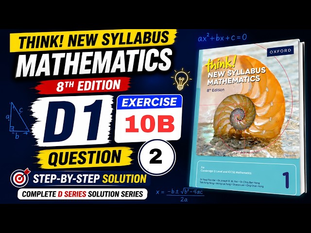 ex 10b q2 8th edition | Think new Syllabus Mathematics