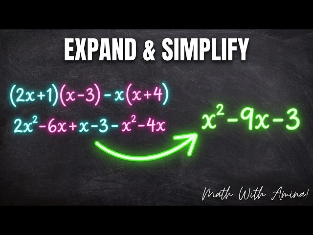 Expanding Brackets and Combining Like Terms IGCSE Math EXE2 6Q1