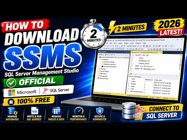 How to Download & Install SQL Server Management Studio (SSMS) on Windows (2026)