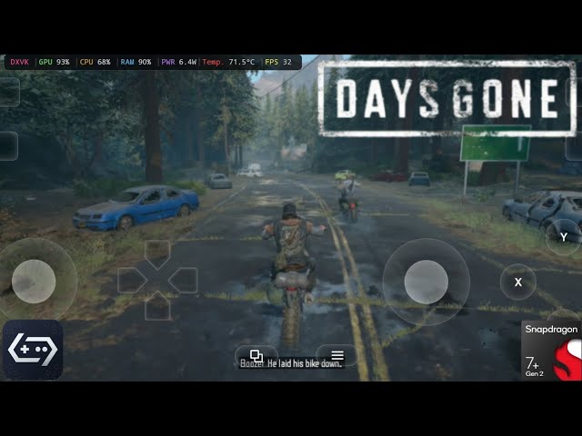 Gamehub 6.0.4 - Days Gone Gameplay On Android Poco F5 | Frame Generation