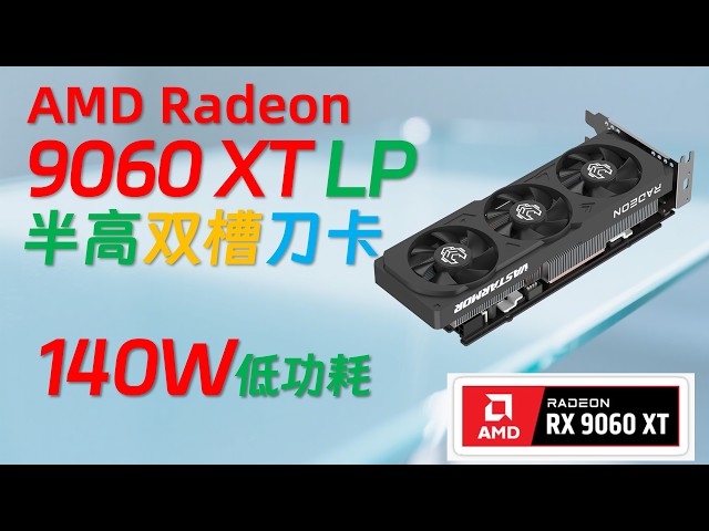 【English subtitle】AMD Radeon RX 9060 XT LP Low-Profile Dual-Slot Graphics Card Review!