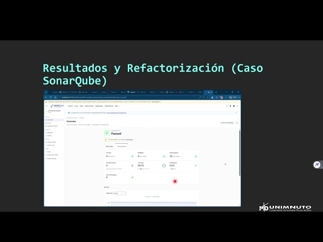 Optimización de código Python mediante pruebas automatizadas y análisis estático con SonarQube.