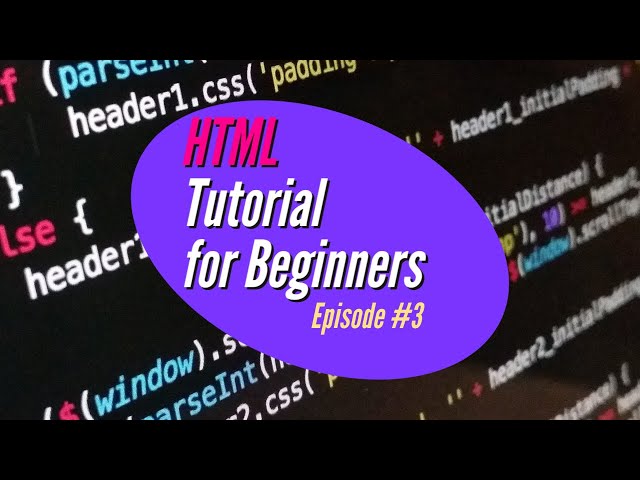 HTML Tutorial | Images and Hyperlinks
