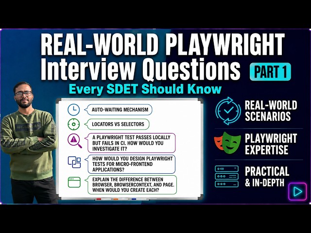 Top Real-World Playwright Interview Questions for SDET | Part 1 #Playwright #SDET #AutomationTesting