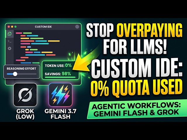 How I Run AI Agents for $0 (Custom IDE Token Optimization)