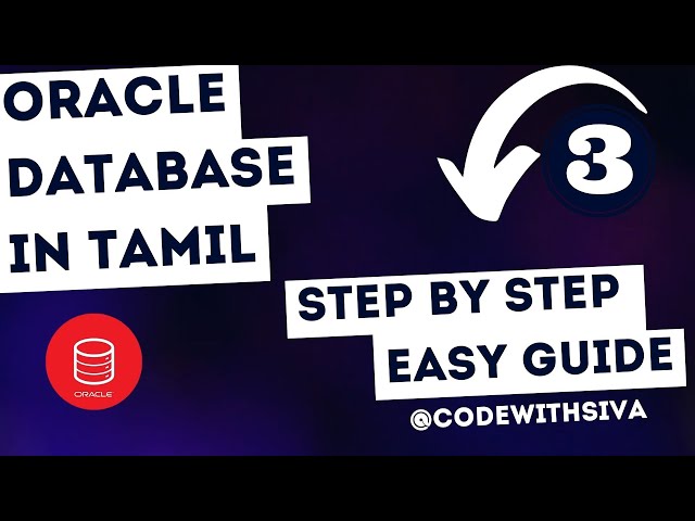 Oracle for beginners in Tamil || Oracle History || SQL  #oracle #database #codewithsiva
