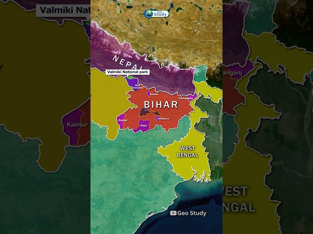 BIHAR ( बिहार ) Through Map Animation | Indian Geography #geography #bihar #geostudy