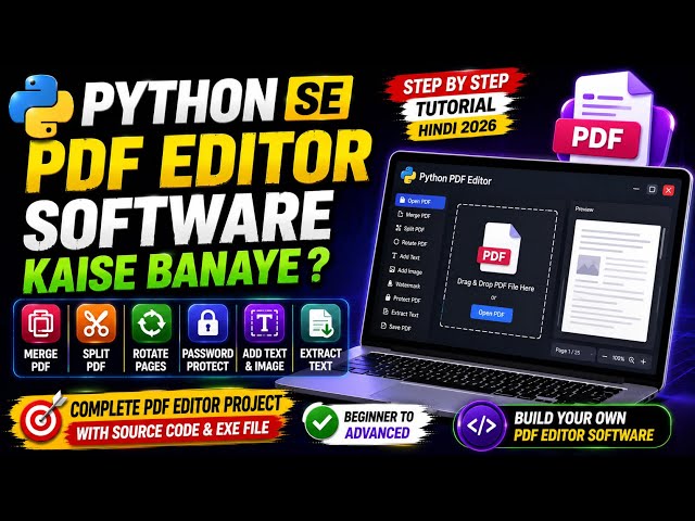 How to Build a PDF Editor Software with Python? Step by Step Tutorial 2026