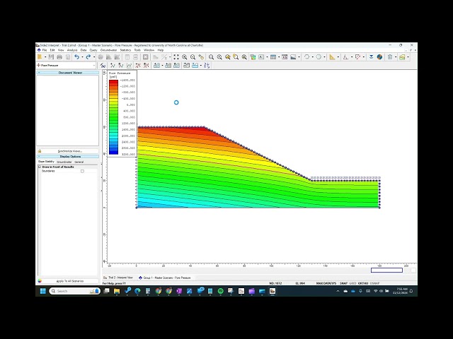 Stability of Slope using FEA method in slide2 to estimate the Phreatic Surface