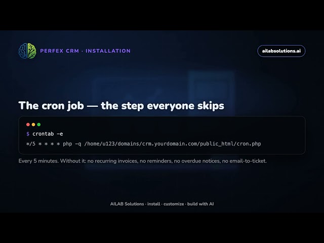 Perfex CRM installation on Hostinger — start to finish, with the cron job (v3.4.1) | Perfex tutorial
