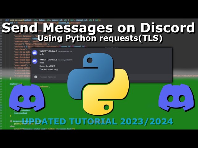 Using Python Requests(TLS) to Send Discord Messages on Servers (Discord Token) UPDATED TUTORIAL
