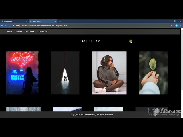 How To Create A Gallery Web Page Using HTML And CSS Step By Step Website Tutorial