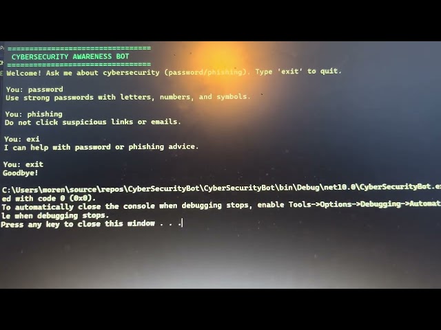 Cybersecurity Code Walkthrough 