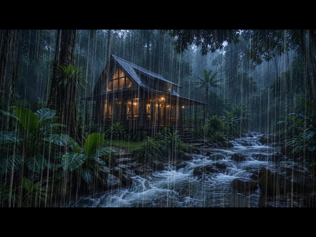Cozy Rain and Thunder Sounds for Deep Sleep 🌧️ Calm Rain Ambience | 10 Hours