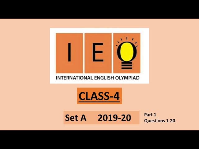 IEO Class 4 2019-20 Set A Part-1