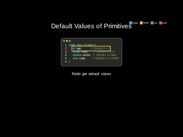 java 004 variables primitives