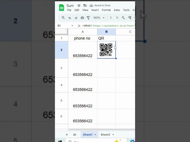 Quick and Easy QR Code Generator in Google Sheets! #shortsvideo #excel #googlesheets