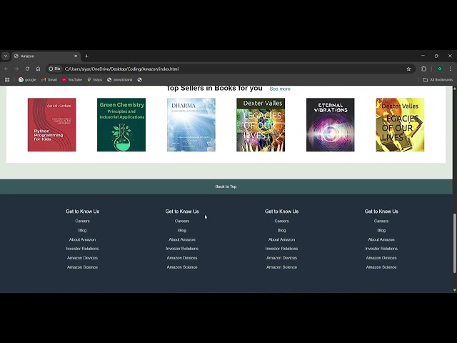Amazon Clone Using HTML AND CSS
