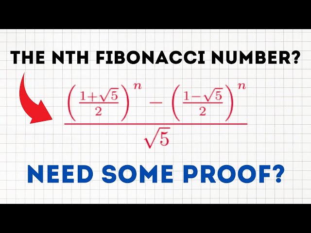 Here is the formula for the nth Fibonacci number