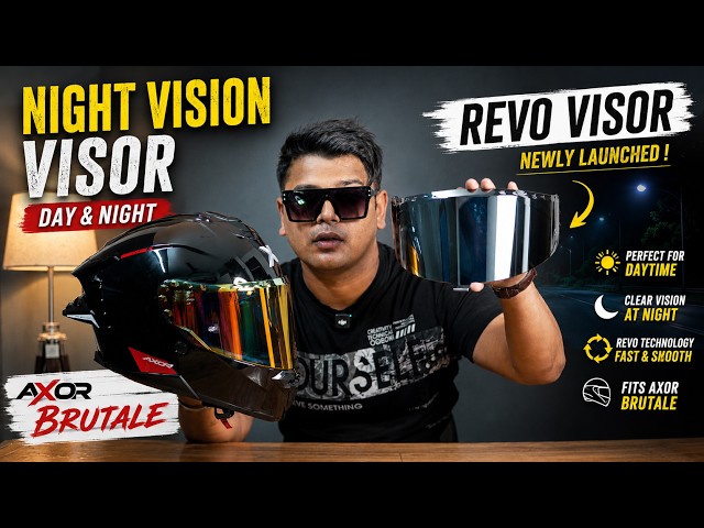 Axor Brutale का NEW Night Vision Revo Visor 😱 Day + Night में चलेगा! | Best Visor for Axor Brutale?