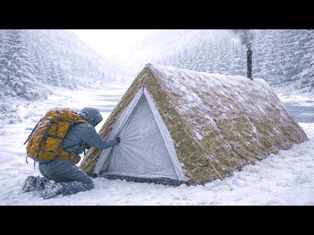 I Survived CAMPING in a Blizzard and Here's What I Learned About Winter Tent Setup