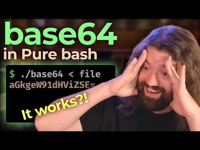 Writing the `base64` algorithm FROM SCRATCH using nothing but bash