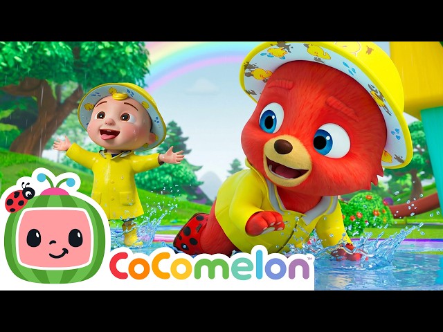 JJ and Boba Play In the Rain! 🌦️☂️ Rain Rain Go Away | Cocomelon Nursery Rhymes for Kids