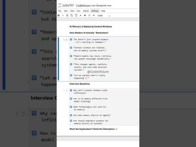 AI Memory Is Replacing Context Windows 🤯 How Modern AI Actually “Remembers” | CodeVisium