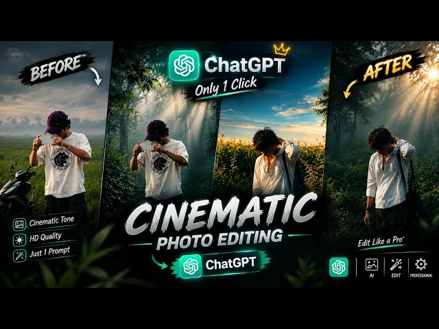 New Trending ChatGPT Cinematic Photo Editing Prompt 😱 | Only 1 Click AI Photo Editing