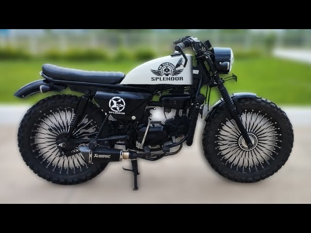 splendor modified caferacer style modification
