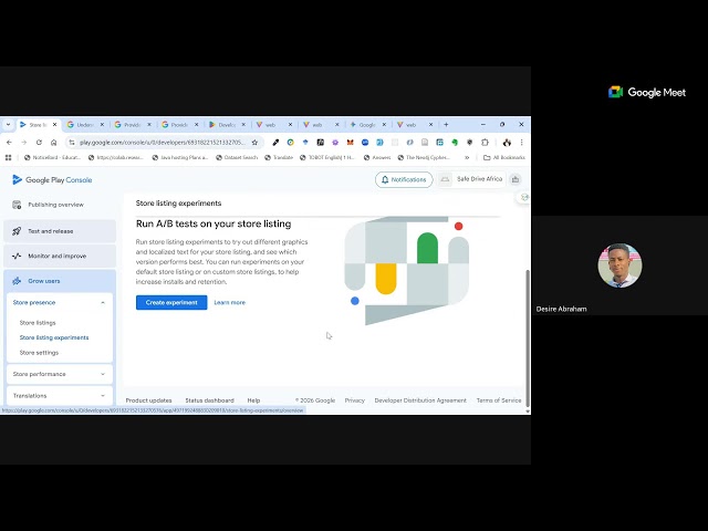 Safe Drive Africa Google App Store Publishing