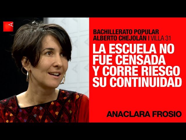 “Desde 2012 sostenemos una escuela a pulmón”, entrevista.
