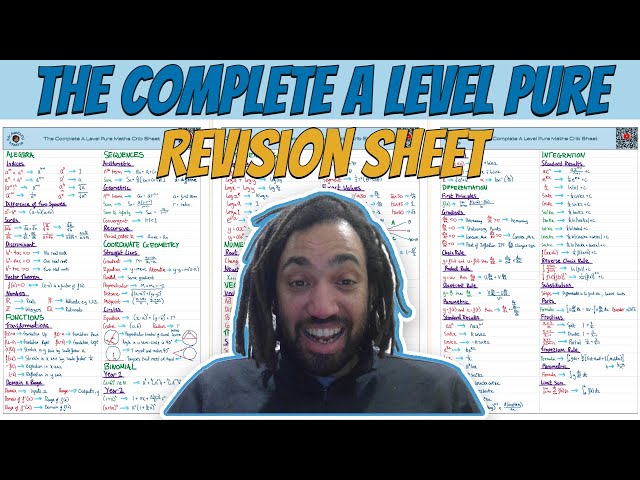 The COMPLETE A Level Maths Pure REVISION sheet - EVERYTHING you NEED to remember for your exam