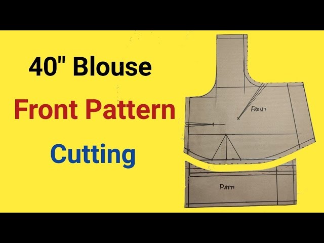 40 size blouse front cutting | Tailoring classes for beginners  | easy blouse cutting