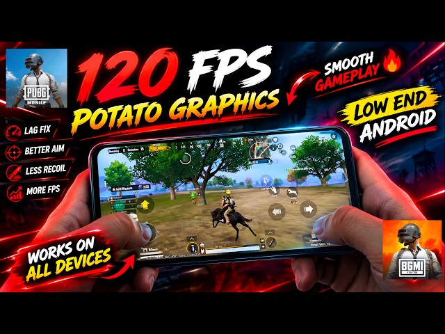 PUBG Mobile 120 FPS + Potato Graphics 🔥 Best Lag Fix for Low-End Android