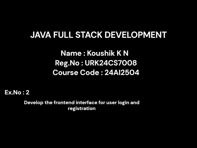 Full Stack Development Experiment 2