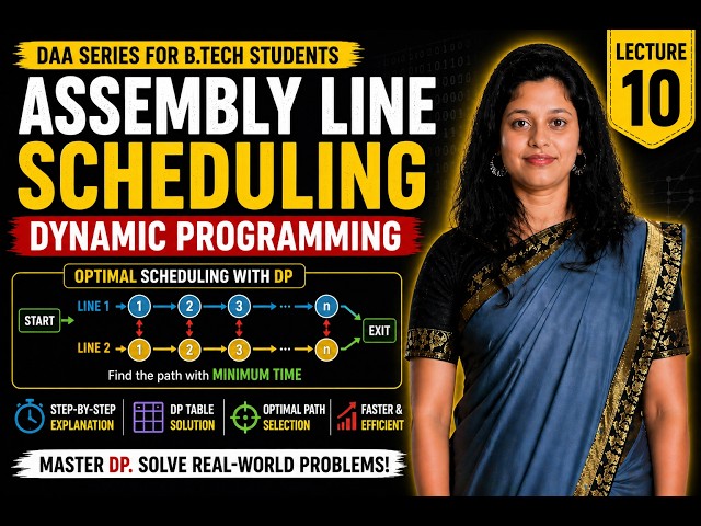 Assembly Line Scheduling Explained | Dynamic Programming | DAA Lecture 10 | B.Tech