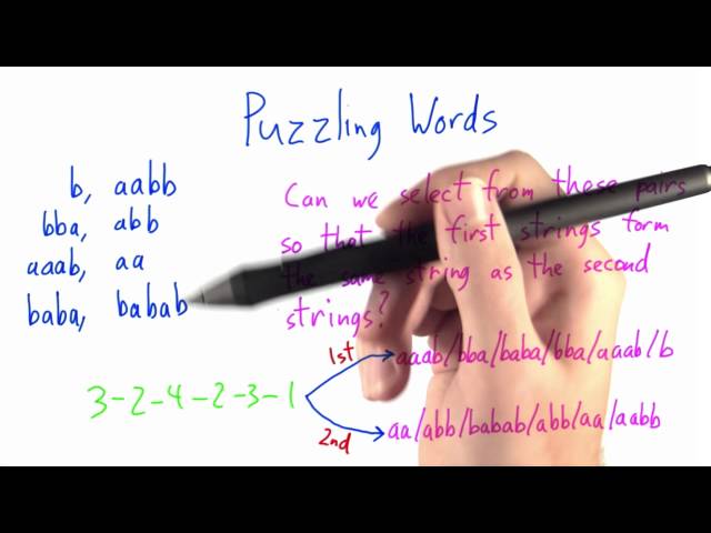 Puzzling Words - Intro to Theoretical Computer Science