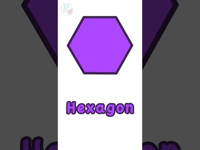 How to draw a Hexagon | #shorts for kids | RoseRyhmes