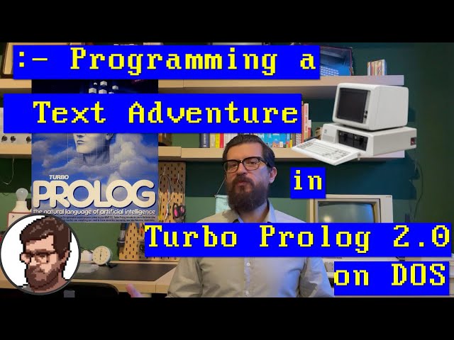 Programming a text adventure game with Borland Turbo Prolog 2.0 (DOS)