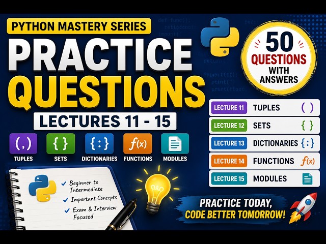 Python video lecture series-- lecture 16