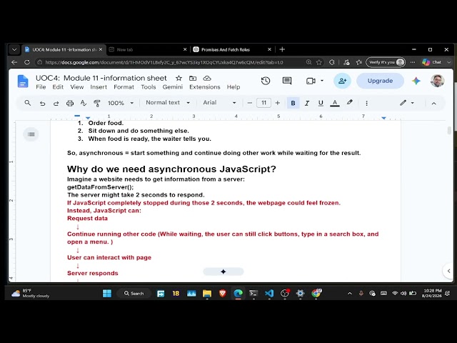 UOC 4- Module 11: Asynchronous JavaScript.