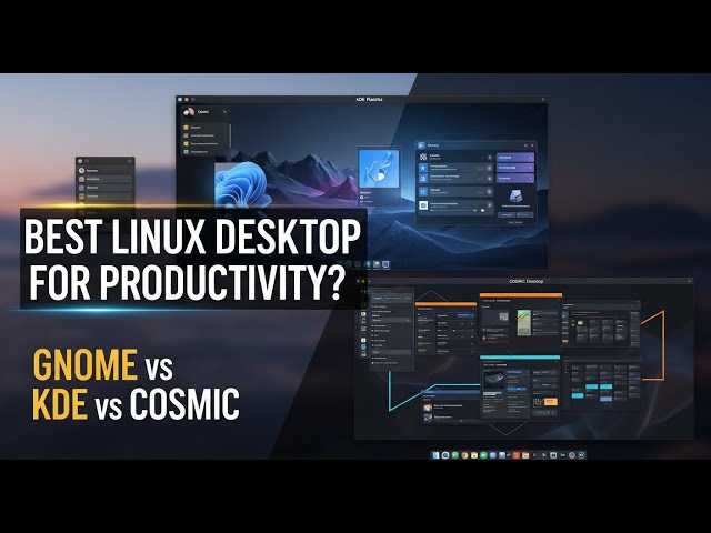 GNOME vs KDE vs COSMIC Best Linux Desktop for Productivity