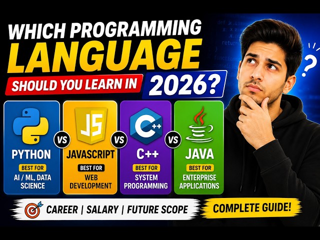 Which Programming Language Should You Learn in 2026? | Python vs JavaScript vs C++ vs Java