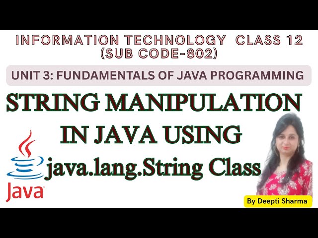 String Manipulation in Java | Java String Methods #java #javatutorial #javaprogramming #oopsinjava