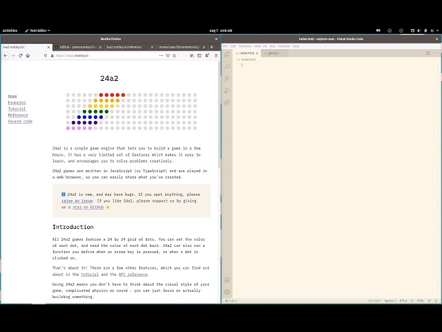 Game Coding with 24a2 - 01 Up and Running